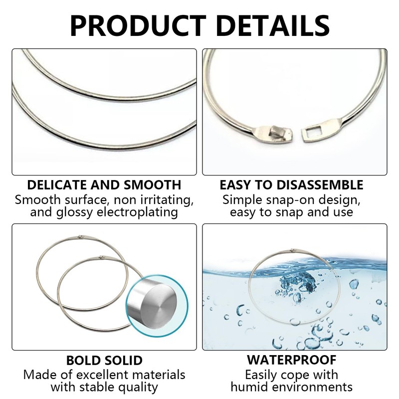 Landrain Pack of 2 Large Key Rings 150 mm Key