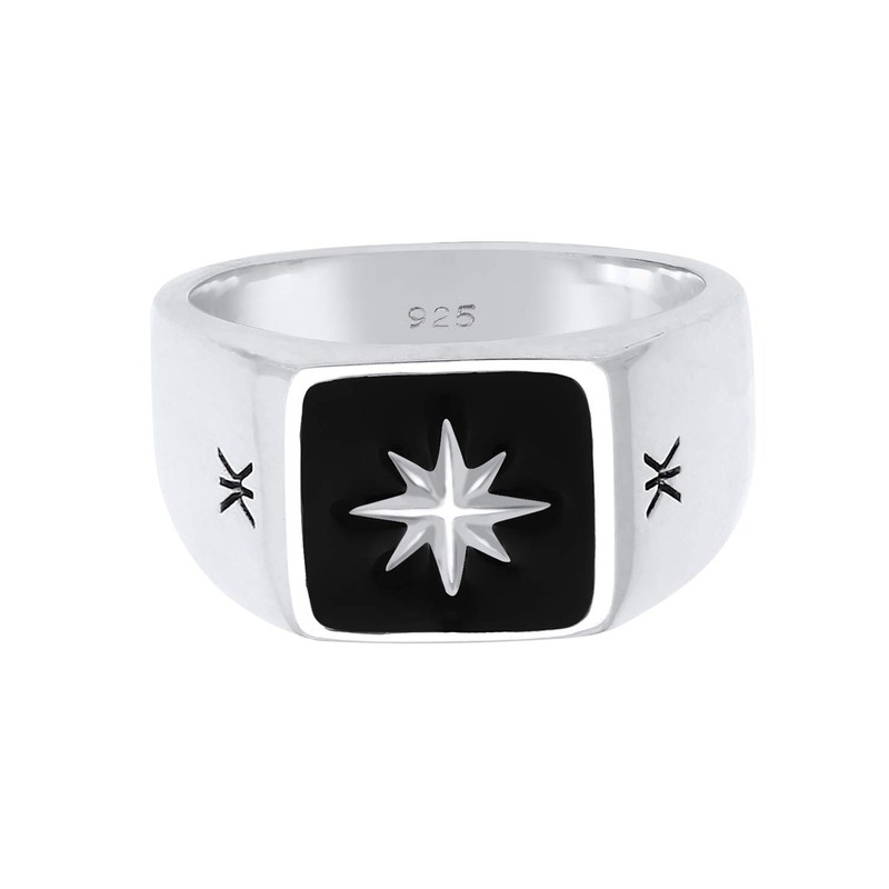 Kuzzoi 0601112320 Men's Signet Ring, Solid 11 mm Wide in