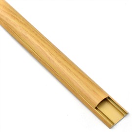 Electriduct Metal Floor Cord Cover Aluminum Cable Shield Protector Small 39" Light Wood Grain