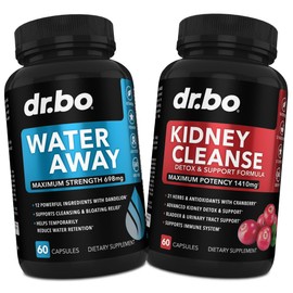 DR. BO Water Pills Diuretics for Water Retention - Kidney Cleanse Detox Support Supplement - Away Herbal Diuretic Supplements - Help Repair Kidneys, Bladder Control & Urinary Tract Health Renal Formula