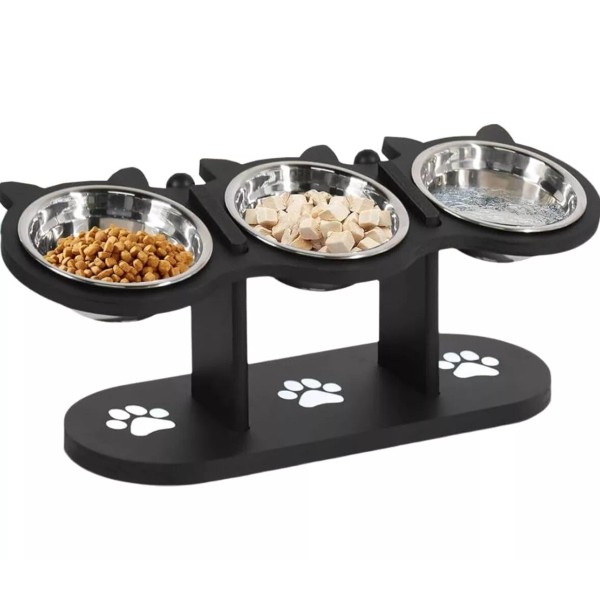 OLLVIA Cat Bowls Elevated, Raised Cat Food Bowls for Indoor