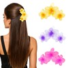 KEWUF 3 Pcs Blumen Haarklammer, hawaiianische Plumeria-Haarspange, Haarklammer mit Blumen-Motiv