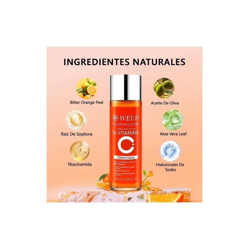 Weud Tónico Vit C Reafirmante Hidratante Aclarante 130ml