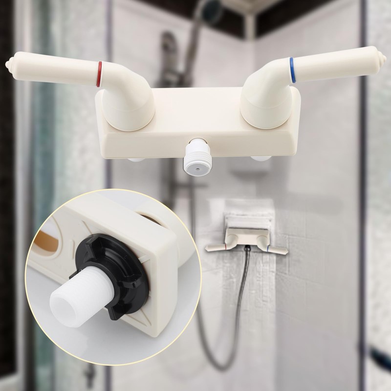Camper Shower Dual Faucet Replacement, RV Shower Faucet Valve Diverter