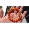 RAYON Orange Crackled Agate bead bracelet MEN Stretch 10mm 7,