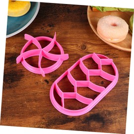 KICHOUSE 2Pcs Bread Press Mold Plastic Pastry Cutters for Baking Round and Shapes Ideal for Home and Bakery Use
