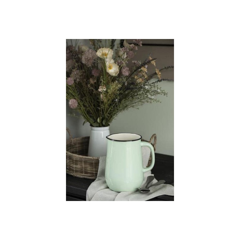 Ib Laursen Enamel White Vase Tall 15.5 cm