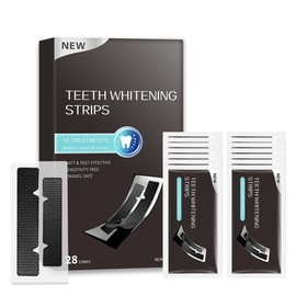 Teeth whitening Strip, 28 Sensitivity Free Whitening Strips, Peroxide Free, 14 Treatments for Teeth whitening, Professional and Safe Teeth whitening Strips, Remove Coffee and Tea Stains