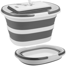 Collapsible Mop Bucket with Handle for Cleaning or Organzier, 7.39 Gallons(28L)Mopping Bucket for Floor Mop or Flat Mop, Mult-Purpose Cleaning Supplies Baskets for Laundry Storage Camping Car Washing