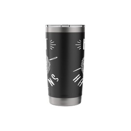 Knit Happens Knitting Wool Design For Women Stainless Steel Insulated Tumbler