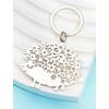 Silver Hedgehog Keyring, Hedgehog Keychain, Hedgehog Gift, Laser cut effect