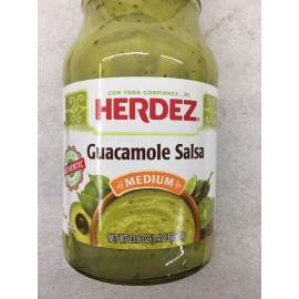 HERDEZ Medium Guacamole Salsa Large Jar Avocado Dip Sauce - 23.6 oz.