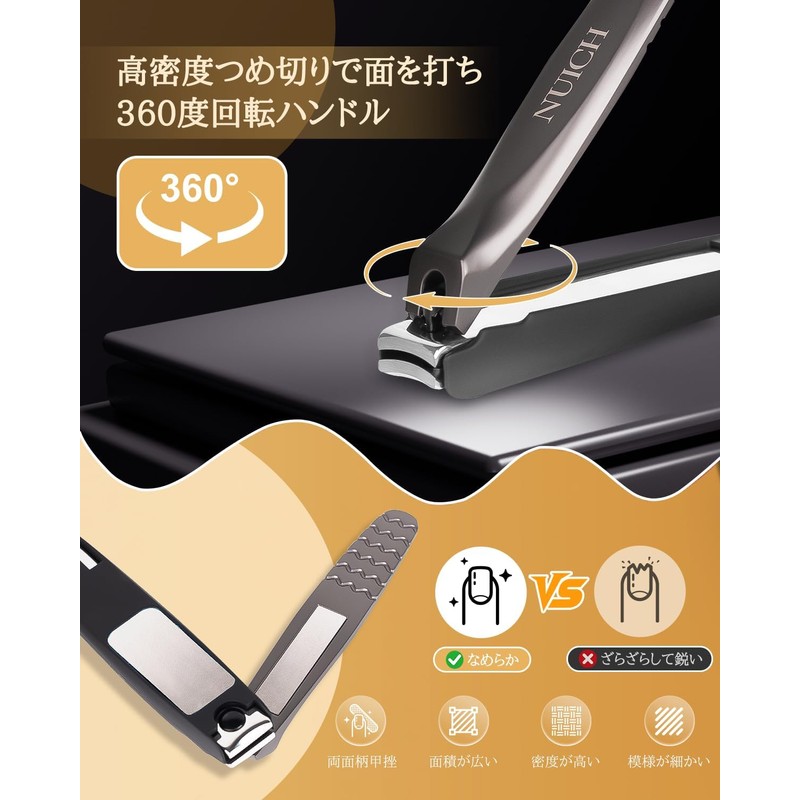 YumeWave Dual Purpose Nail Clipper, High Quality, Nail File Included,