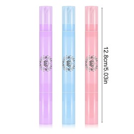 WUSJCOF 3x Pack Nagellackentferner Stifte, Nagellack Korrekturstift mit 9 Austauschbaren Ersatzspitzen, Nail Art Maniküre Korrekturstifte, mit Baumwollköpfen (Lila+Blau+Rosa)
