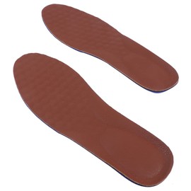Ipetboom 1 Pair Cow Leather Insole Shoe Pads S Brown Breathable Sweat Absorbing Shock Absorbing Arch Correction Foot Care Insoles for Improved Comfort and Motion Control