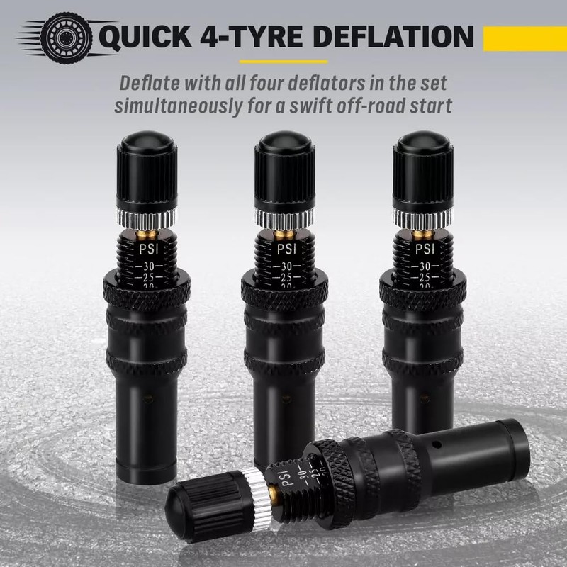 HORUSDY Automatic Tire Deflator Kit 10-30 PSI, Offroad Tyre Pressure