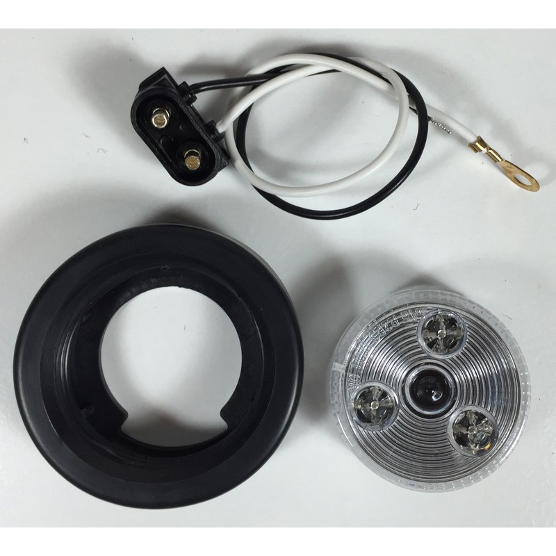 6 PACK OF LONG HAUL CLEAR/CLEAR CLEAR/WHITE LED 2" ROUND