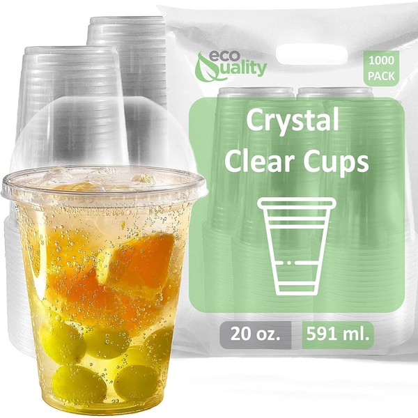 20 oz Cups, 50 Pack | Iced Coffee Go Cups
