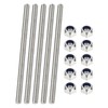 PATIKIL 5pcs Full Threaded Rod M3 x 200mm 304 Stainless