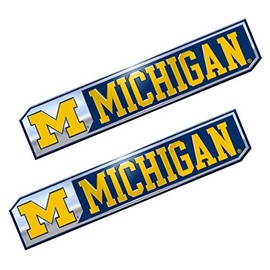 FANMATS 63175 University of Michigan Embossed Truck Emblem Set