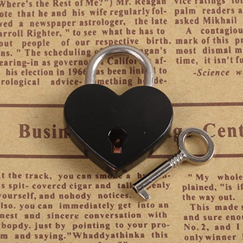 2PCS Heart Shaped Mini Lock Metal Locks with Keys for