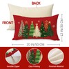 Christmas Tree Red Lumbar Decorative Throw Pillow Cover 12 x