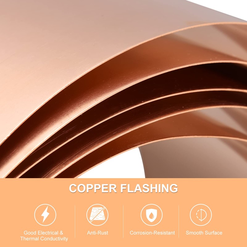uxcell Copper Sheet Roll 3500mm x 300mm x 0.02mm, 99.9%