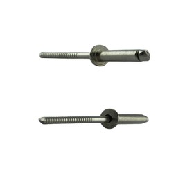 6.4 x 20 mm (Pack of 10) Blind Rivets with Flat Head - Stainless Steel VA A2 V2A - Blind Rivets - Pop Rivets Rustproof DIN 7337 - ISO 15983 | AGBERG