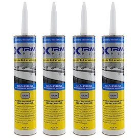 RecPro Gray Self-Leveling RV Sealant 10.1 oz | RV Roof Sealant (4)