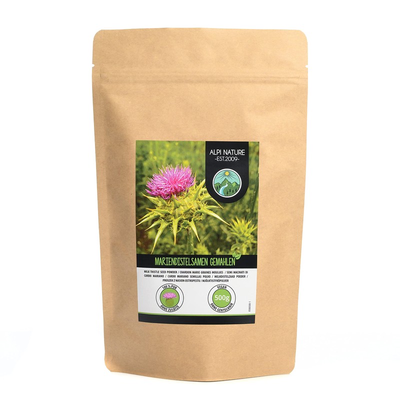 Milk thistle seeds ground (500 g), 100% natural and pure,