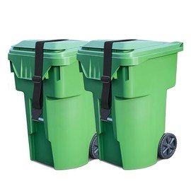 Trash Can Locks for Animals，One Claw Heavy-Duty Adjustable Bungee Straps for Bear-Proof & Raccoon-Proof Garbage Bins,Windproof Design,Fits Most Trash Cans,Odor Control（2PACK)