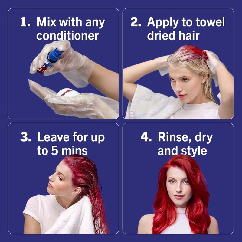 Schwarzkopf LIVE Colour Custom Drops Fiery Red, Temporary Hair Dye