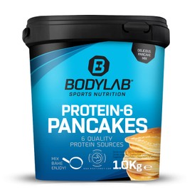 Bodylab24 Protein Pancake Mix Bodylab24 Protein-6 Pancakes Zimt 1kg, Pfannkuchen Pulver mit fast 60% Eiweiß, Mehrkomponenten Protein Pulver