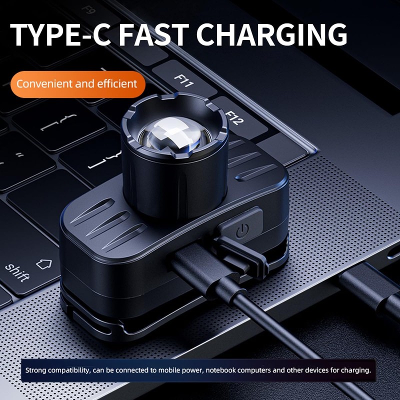 SuperFire Rechargeable Headlamp，Zoom Lightweight Head Lamp,LED Headlamp Rechargeable,Head Flashlight for