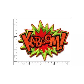 Patchwork Paradise Kaboom! Comic Book Pop Art Style Text Bubble Embroidered Iron On Patch