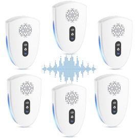 2026 Upgraded Ultrasonic Pest Control Repeller, Mouse Repellent Indoor for Spider Bugs Roach Ant Mosquito Rat Mice Insect Deterrent, Mouse Rodent Repellent Ultrasonic Plug in, 3 Mode Switching, 6 Pack