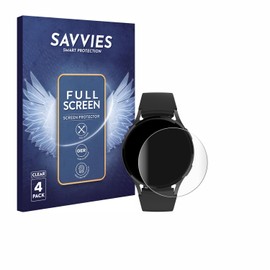 Savvies 4 Stück Full-Screen Schutzfolie für Levowatch EDGY Full-Cover Displayschutz-Folie [3D Curved, Transparent, Anti-Fingerabdruck]