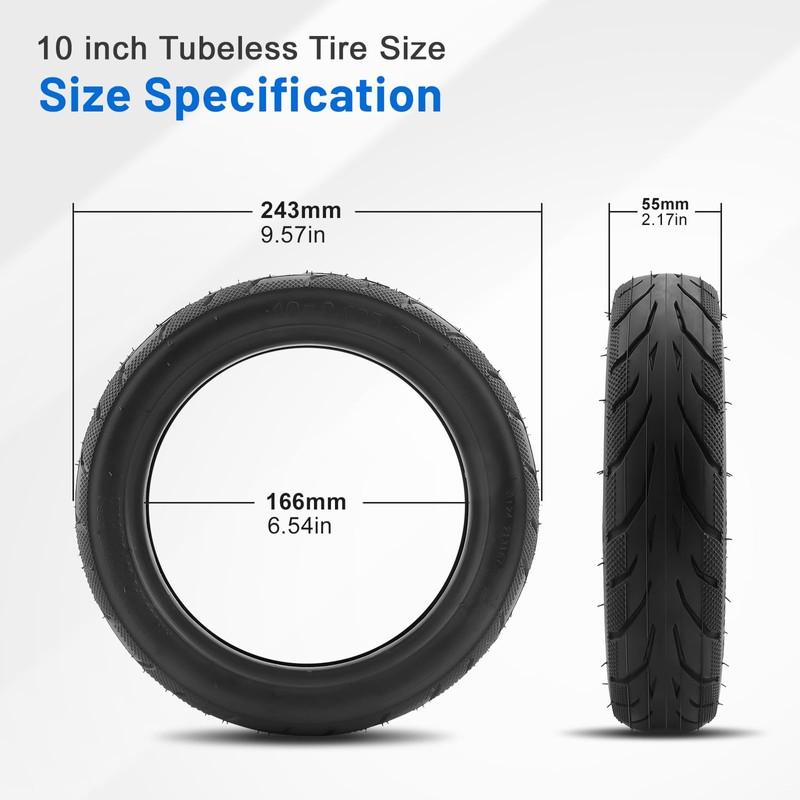 Amitor 10x2.125 Tire, Heavy Duty Outer Tire Compatible with Ninebot