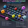 Koolertron Single-Handed Macro Mechanical Keyboard, RGB LED Backlit Portable Mini