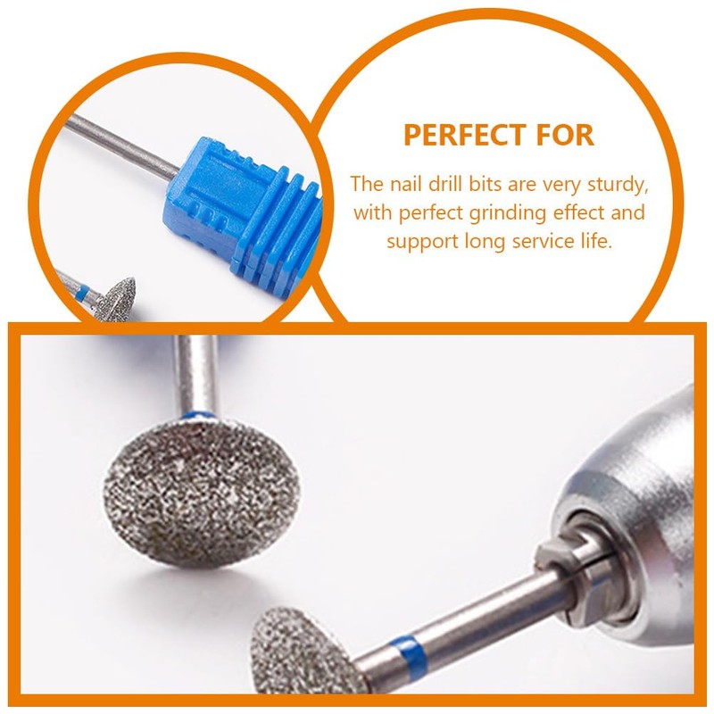 minkissy 3 Pcs Nail Polisher Diamond Tipped Drill Bit Cuticle