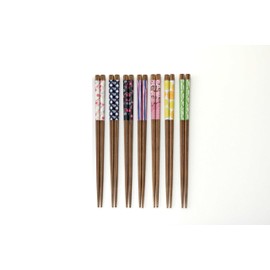 Hiranoi Chopsticks & Chopsticks Set, Color Pattern, Wakasa Lacquer, Dishwasher Safe, Painted Chopsticks (7 Pattern Set)