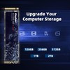 KingSpec SSD 512GB, M.2 NVMe Gen3x4 SSD 2280 - Up