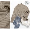 ZESICA Women's Turtleneck Batwing Sleeve Loose Oversized Chunky Knitted Pullover