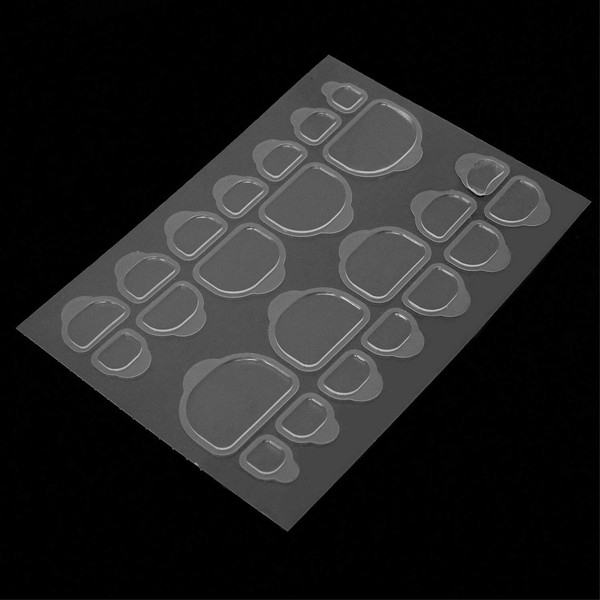 Honbay - 10 hojas (240 unidades) de adhesivos transparentes de doble cara para uñas, pestañas adhesivas, uñas postizas, consejos para manicura