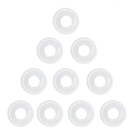 10 Pcs QiiMii White Silicon Tri clamp Gasket for Tri Clover Fittings 1"（1 INCH)