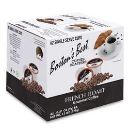 Boston's Best Coffee Roasters - French Roast - Medium-Dark Roast 100% Arabica Coffee - 42 Single Serve Keurig-Compatible K-Cup Pods