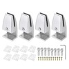 PATIKIL 1.7x1.3x3.6" Desk Divider Support Clamp, 4 Pcs Aluminum Desk