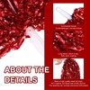 cssopenss 6 Pcs Pom Poms Cheerleading Metal Foil red Pom