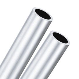 M METERXITY 2-Pack 100mm 6063 Aluminum Round Tube, 14mm ID 20mm OD Seamless Aluminum Tubing for Construction/Machining/DIY Crafting, Metal Straight Pipe [0.55"x0.79"x4"]