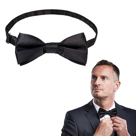 DBOO Bow Ties for Men Classic Solid Color Pre-Tied Bow Tie for Men, Satin Tux Bowtie, Adjustable Formal Neck Bowtie for Parties, Wedding